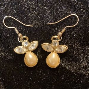 Faux Pearl Body Angel Avon Earrings